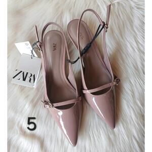 ZARA Pointed Toe Kitten Heels NWT